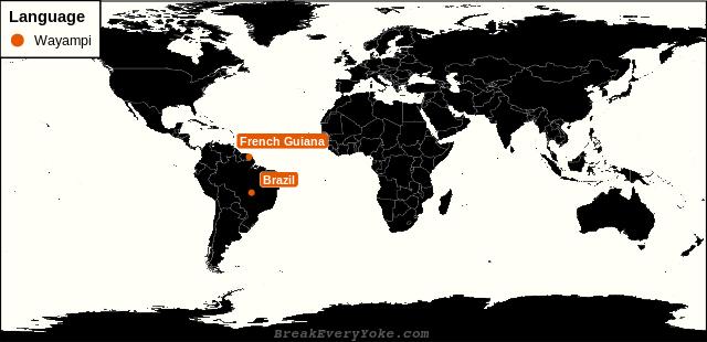 All countries where Wayampi is a significant language