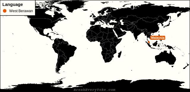 All countries where West Berawan is a significant language
