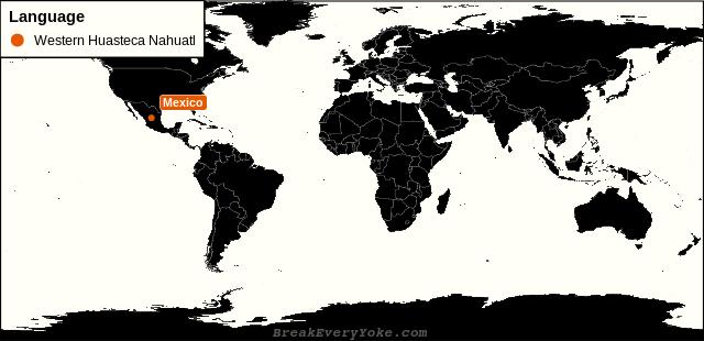 All countries where Western Huasteca Nahuatl is a significant language
