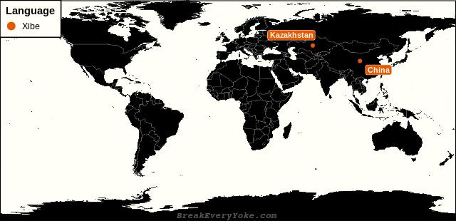 All countries where Xibe is a significant language