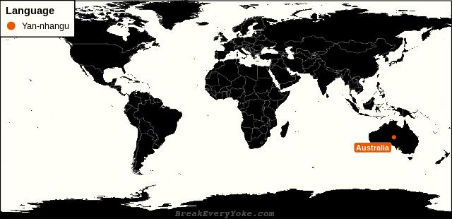 All countries where Yan-nhangu is a significant language