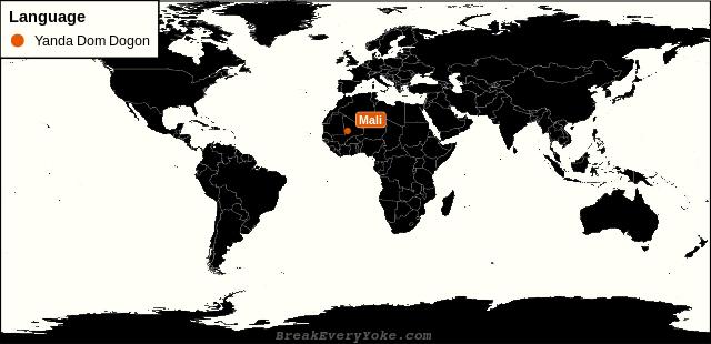 All countries where Yanda Dom Dogon is a significant language
