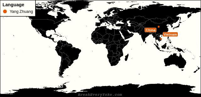 All countries where Yang Zhuang is a significant language