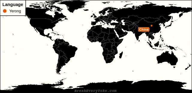 All countries where Yerong is a significant language