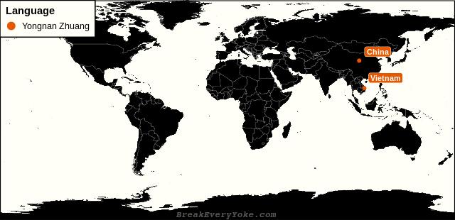 All countries where Yongnan Zhuang is a significant language