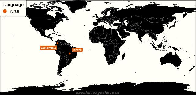 All countries where Yurutí is a significant language