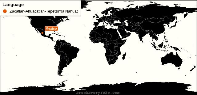 All countries where Zacatlán-Ahuacatlán-Tepetzintla Nahuatl is a significant language
