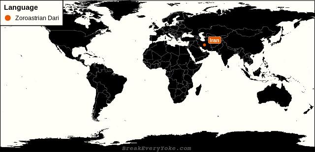 All countries where Zoroastrian Dari is a significant language