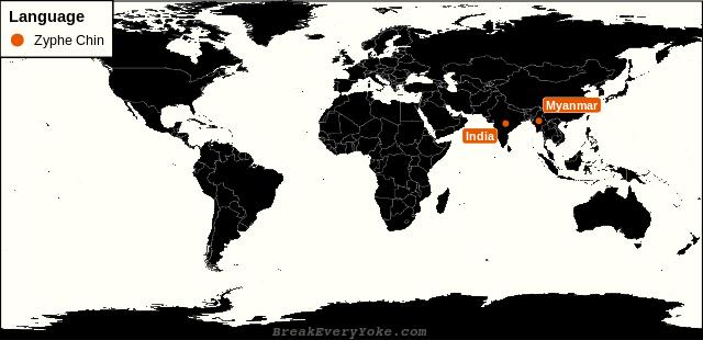 All countries where Zyphe Chin is a significant language