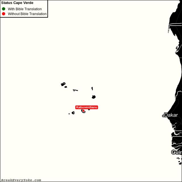All languages with and without a free Bible Translation in Cape Verde