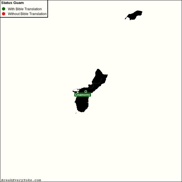 All languages with and without a free Bible Translation in Guam