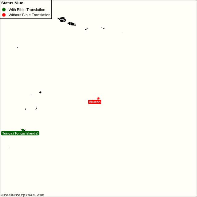 All languages with and without a free Bible Translation in Niue