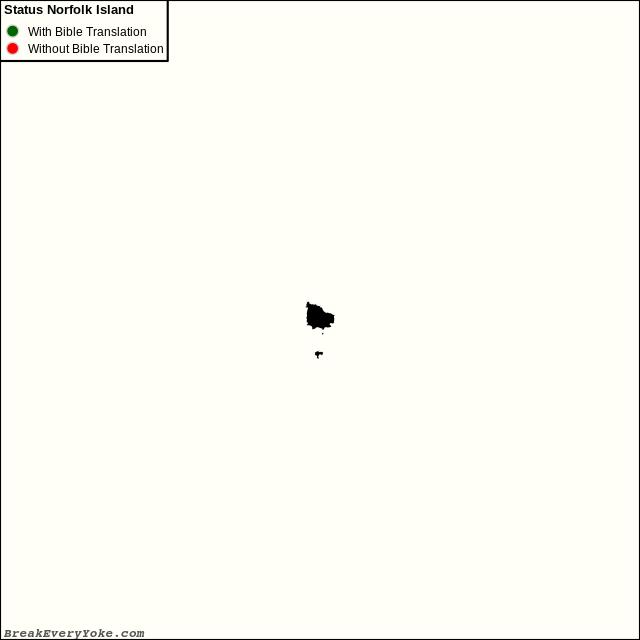 All languages with and without a free Bible Translation in Norfolk Island