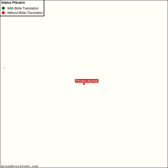 All languages with and without a free Bible Translation in Pitcairn
