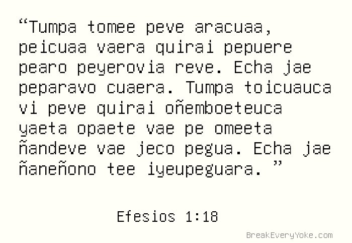 Efesios 1 18 Nuevo Testamento Guarani Pe