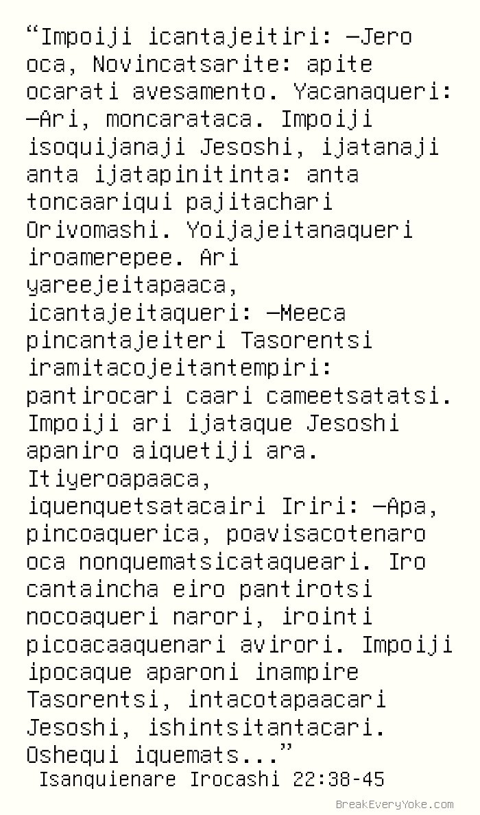 Isanquienare Irocashi 22 38 45 Irineane Tasorentsi Oquenquetsatacotaqueri Avincatsarite Jesoquirishito