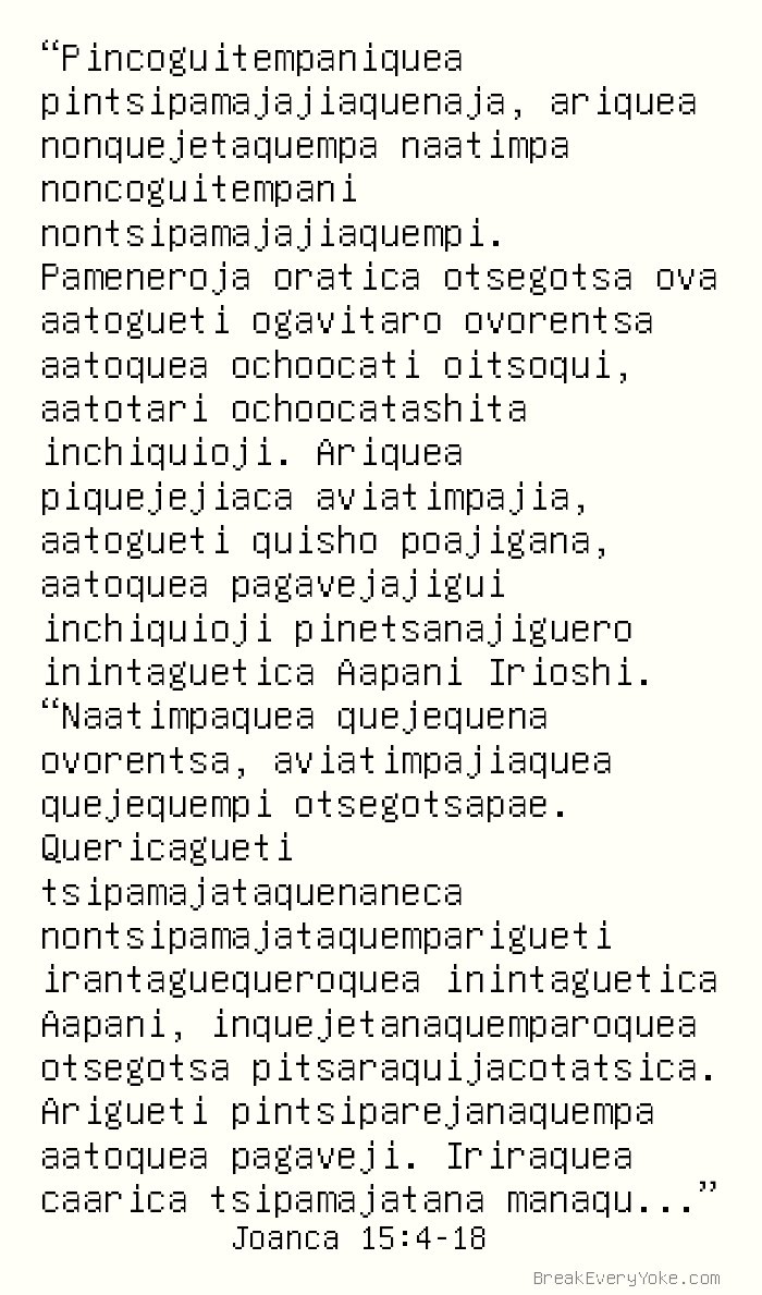 Joanca 15 4 18 Iroaquerari Itioncacaantaqueca Aapani Irioshi Tsavetacoquerica Amajirote Jesoquirishito
