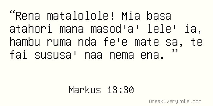 Markus 13:30 - Rote Dela Alkitab